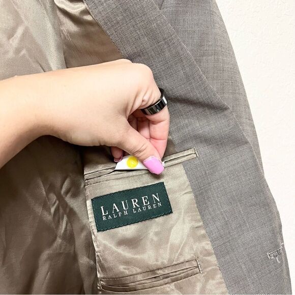 Lauren Ralph Lauren Green Label Blazer Sport Coat Size 42R Two Button 100% Wool - Picture 6 of 8